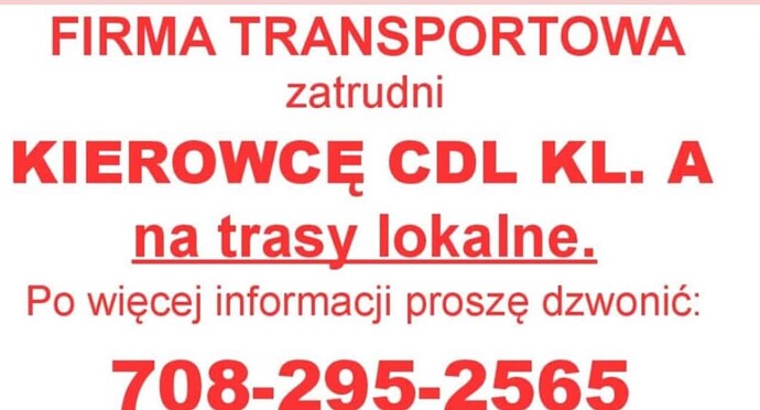 DDM Logistics, Inc. Zatrudni kierowcę CDL KL. A